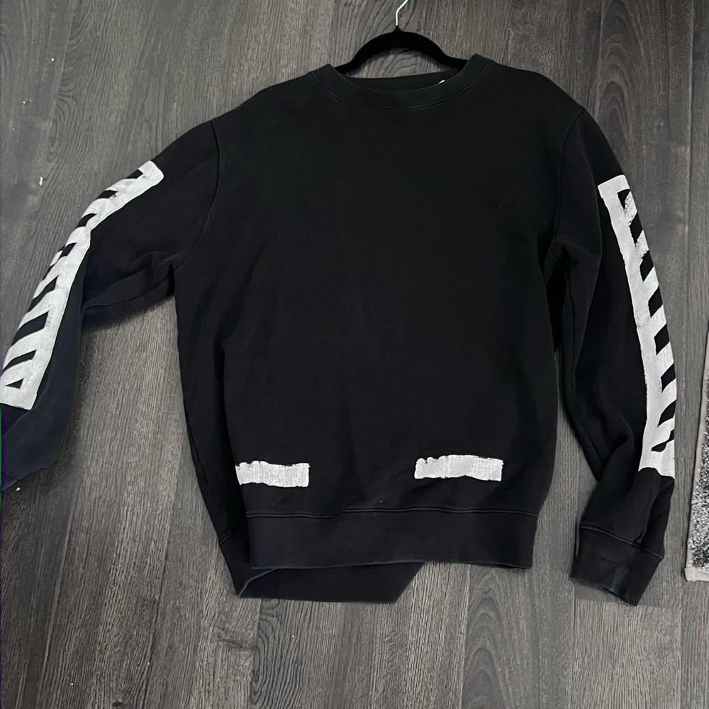 Off-White Black and White Crewneck Sweater
